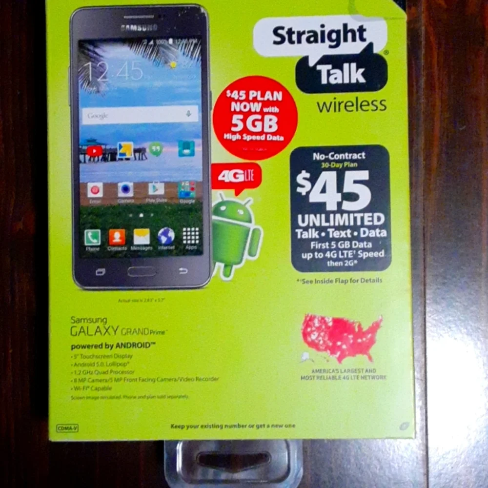 SAMSUNG GALAXY GRAND PRIME CELL, with case.